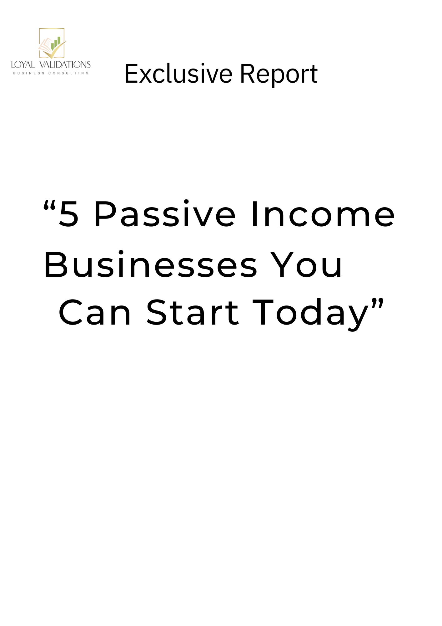 5 Passive Income Businesses E-Book