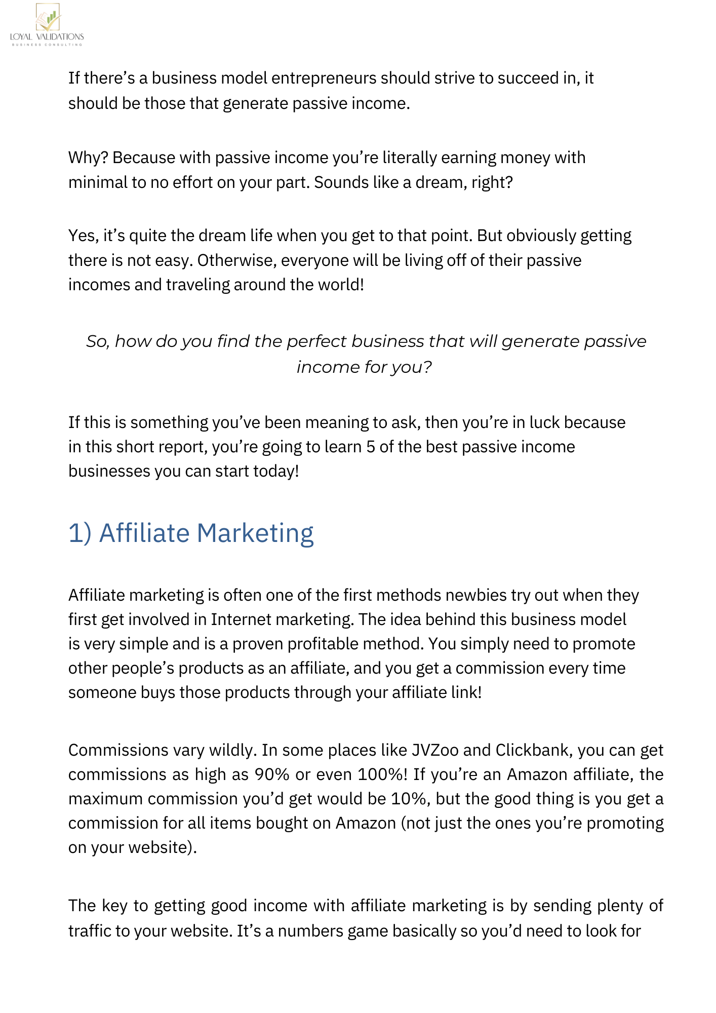 5 Passive Income Businesses E-Book