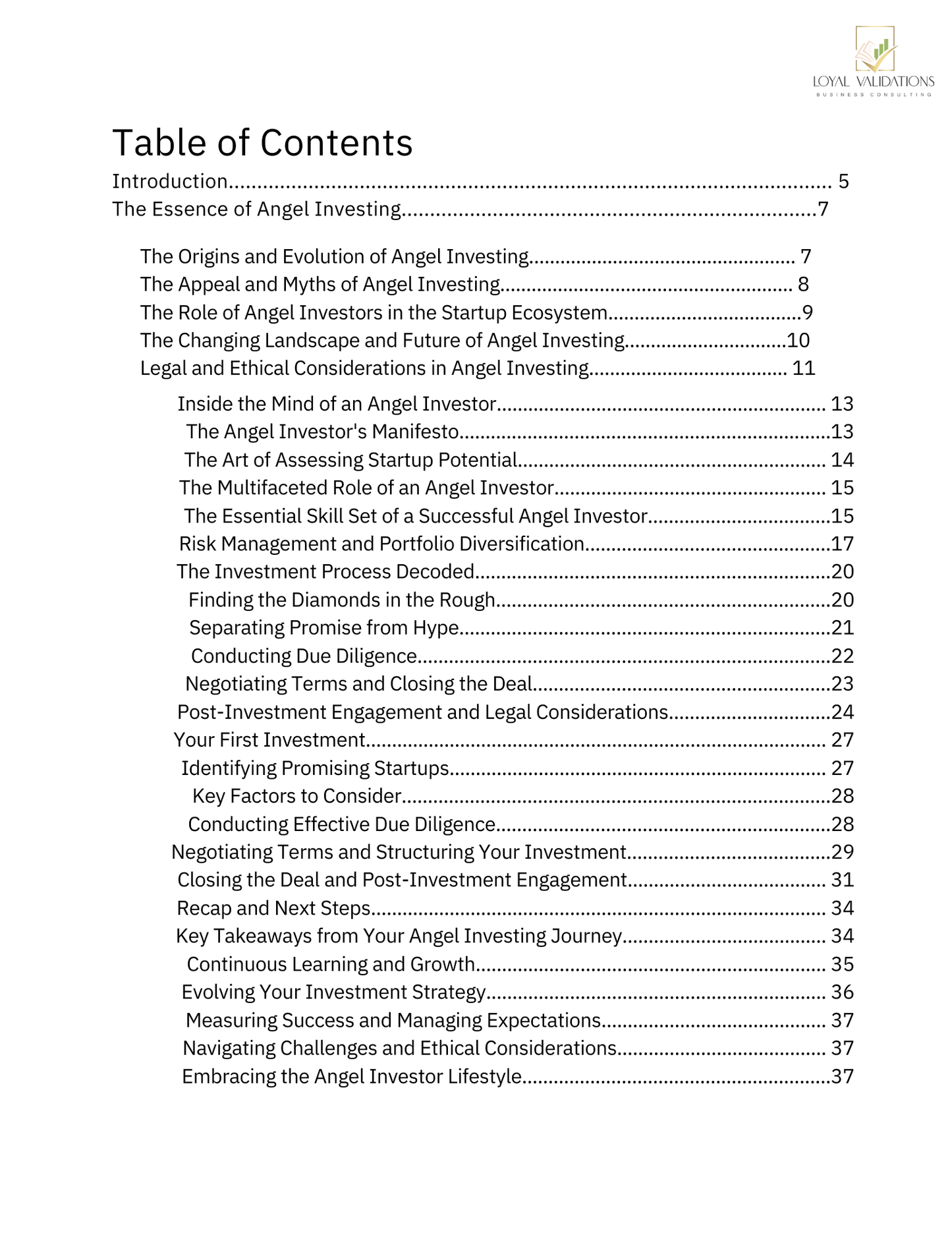 Angel Investing E-Book