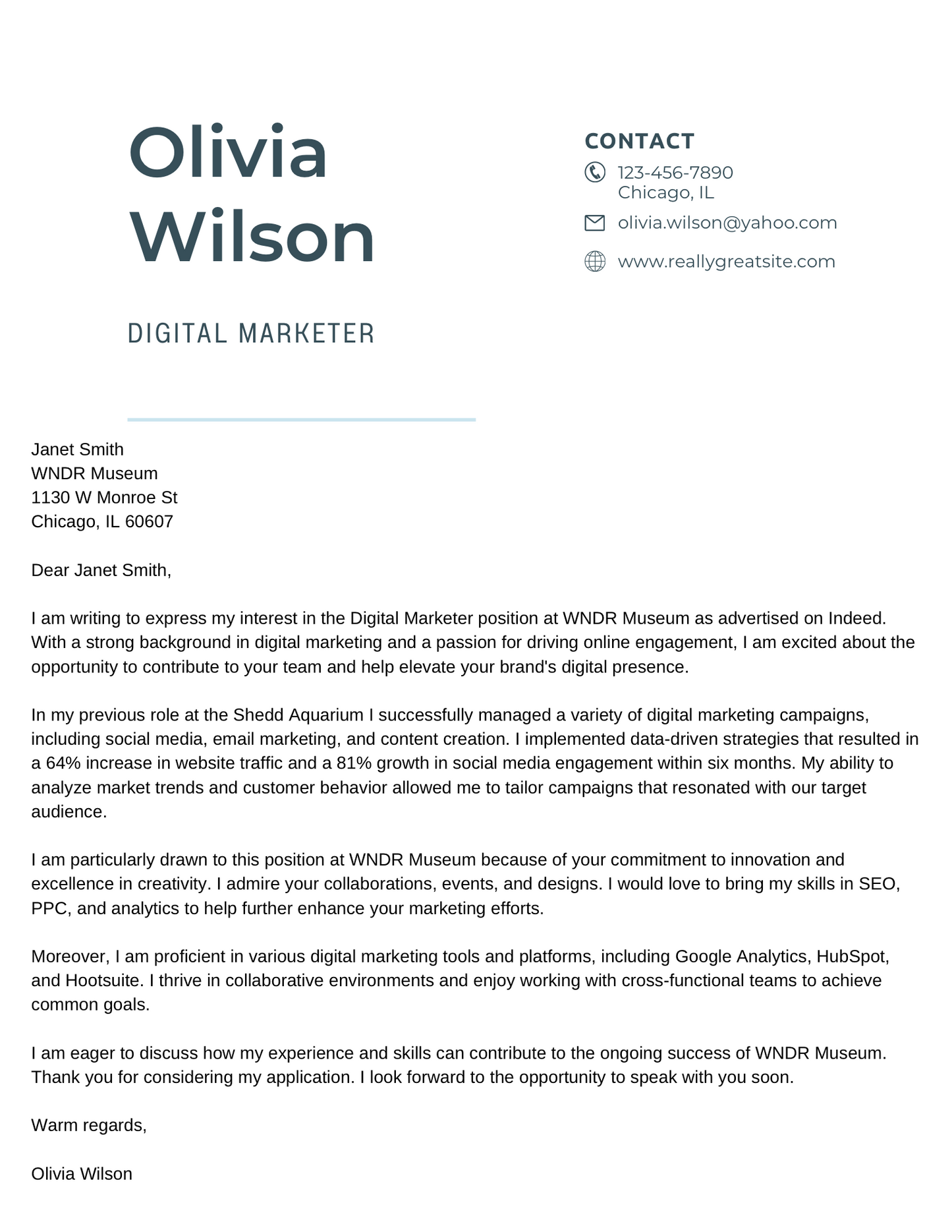 Cover Letter & Resume Combo